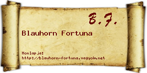 Blauhorn Fortuna névjegykártya
